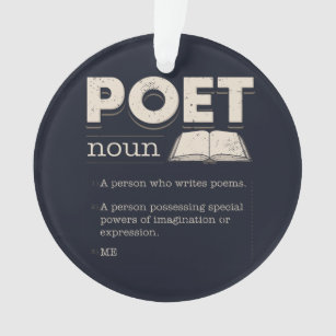 Poet Definition Funny Laureate Novelty Ceramic Orn Ornament