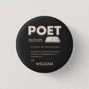 Poet Definition Gag Funny Poetry Writer Novelty 3 Cm Round Badge