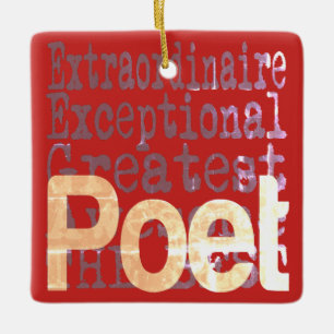 Poet Extraordinaire Ceramic Ornament