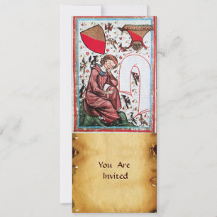 POET IN THE GARDEN OF BIRDS INVITATION