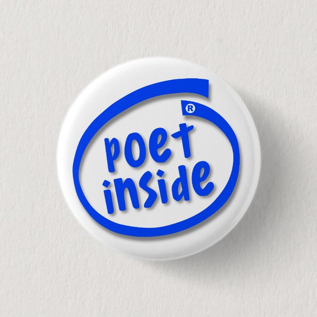 Poet Inside 3 Cm Round Badge (Front)
