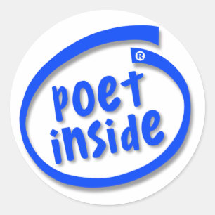 Poet Inside Classic Round Sticker