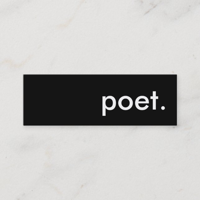 poet. mini business card (Front)