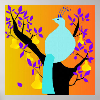 Poet Partridge In A Ragged Black Pear Tree Poster