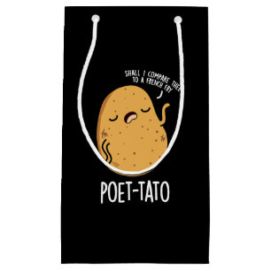 Poet-tato Funny Potato Pun Dark BG Small Gift Bag