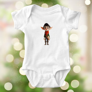 Poet Teen Christmas Elf Baby Bodysuit