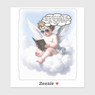 Poetic Cherub Wisdom Sticker