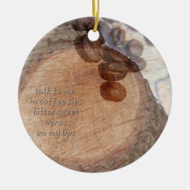Poetic gift ceramic tree decoration (Front)