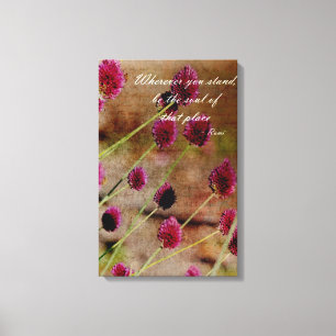 Poetic Pink Floral Canvas Print