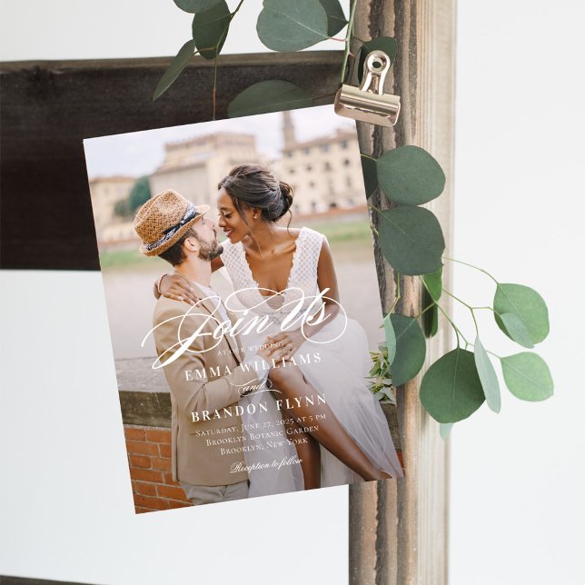 Poetic Script Photo Wedding Invitation PSC (Creator Uploaded)