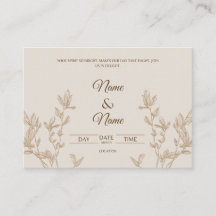 Poetic Wedding Invitation Card