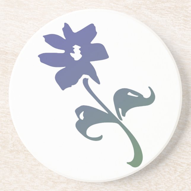 Poetica Blue Flower Coaster (Front)