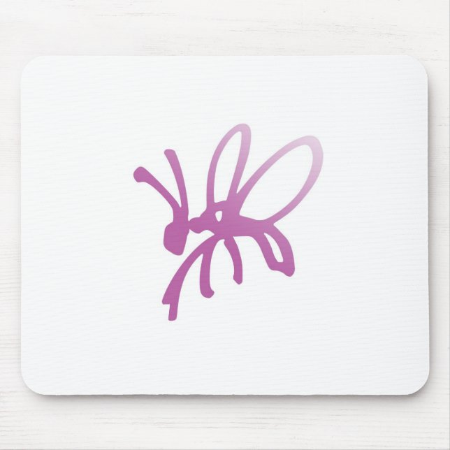 Poetica Bug Pink Mouse Mat (Front)