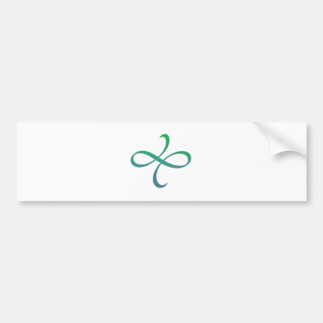 Poetica Flourish (blue-green) Bumper Sticker (Front)