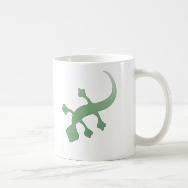 Poetica Gecko in Green Coffee Mug (Right)