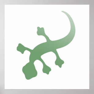 Poetica Gecko in Green Poster