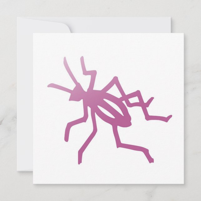 Poetica Pink Cricket Invitation (Front)