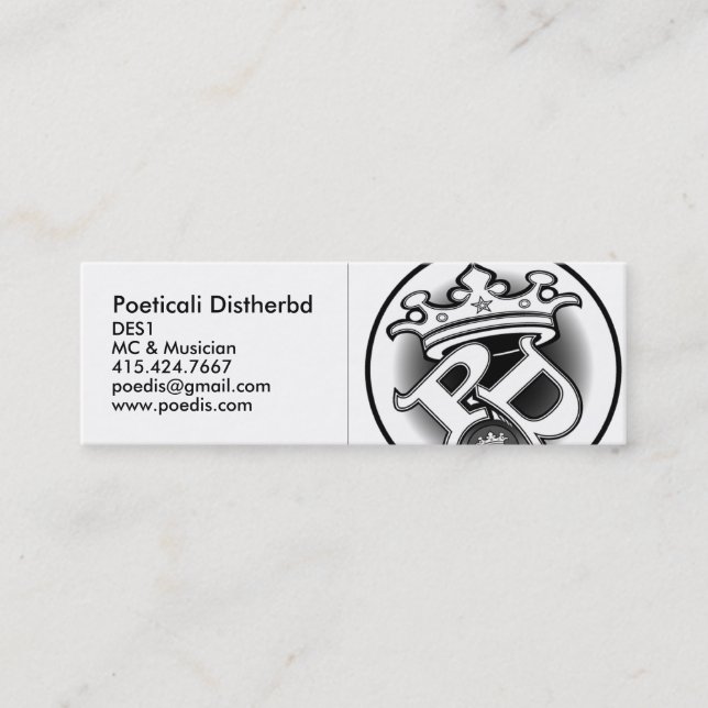 Poeticali Distherbd, MC Card (Front)