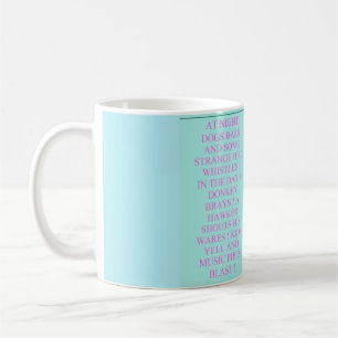 Poetry about the night colour sky blue coffee mug