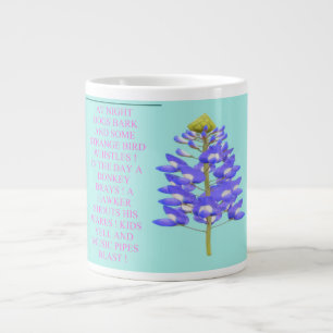 Poetry about the night colour sky blue large coffee mug