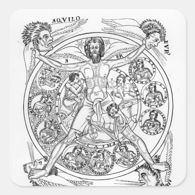 Poetry and Music Square Sticker (Front)