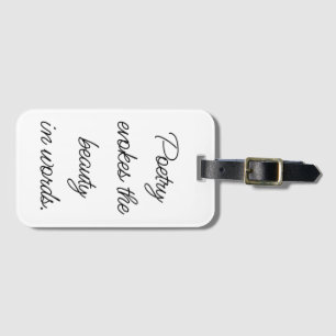 Poetry Evokes Luggage Tag