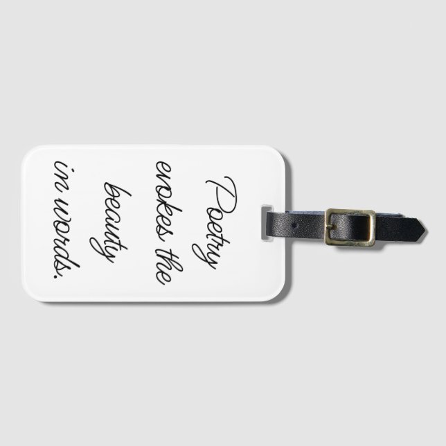 Poetry Evokes Luggage Tag (Front Horizontal)