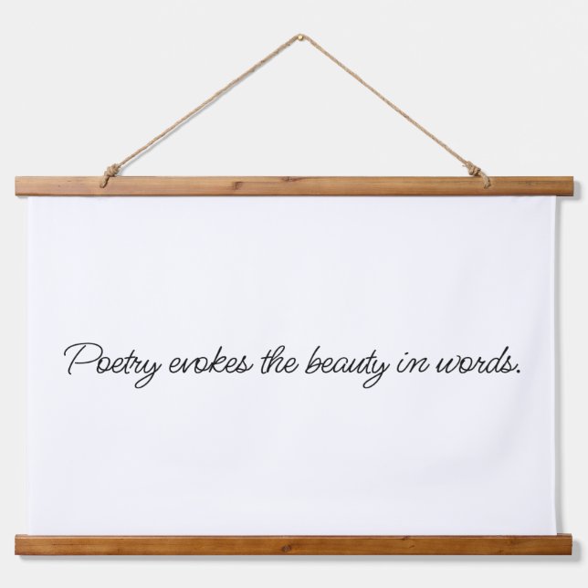 Poetry Evokes Wood Topped Wall Tapestry (Front)