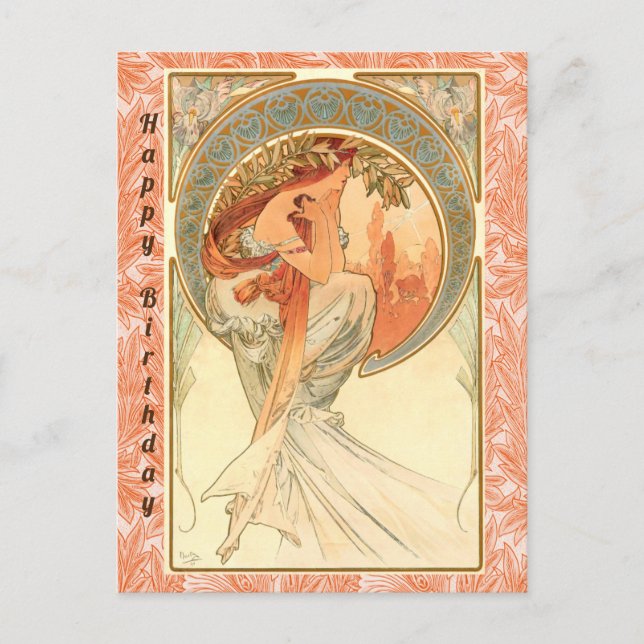 Poetry, Happy Birthday Postcard (Front)