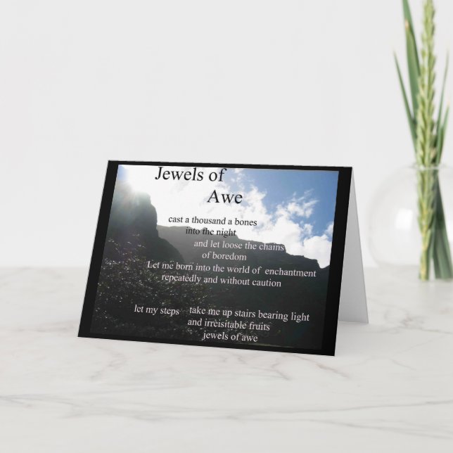 poetry - Jewels of Awe card (Front)