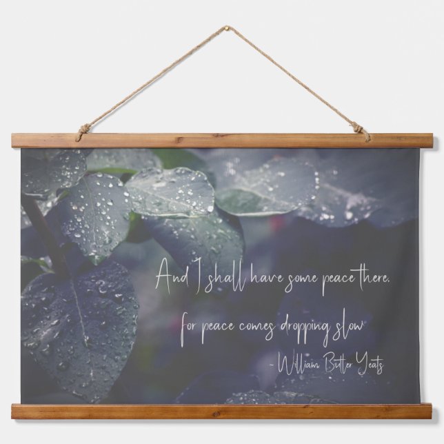 Poetry Leaves Hanging Tapestry (Front)