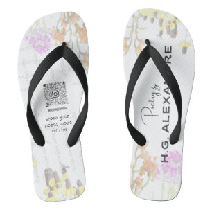“Poetry Painted Softly” – Flip Flops