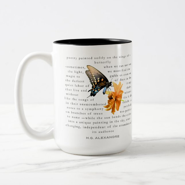 “Poetry Painted Softly” – Mug by H.G. Alexandre (Left)