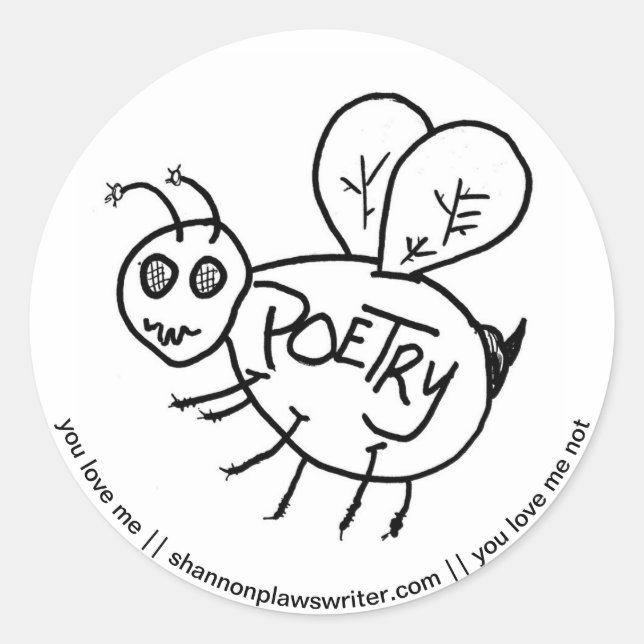 Poetry Pollinator Sticker (Front)