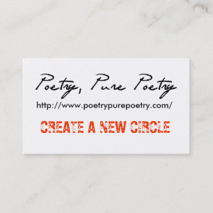 Poetry, Pure Poetry Gig Drop Cards