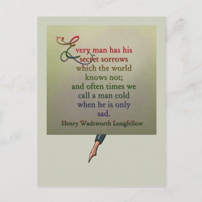 Poetry quote wisdom postcard (Front)