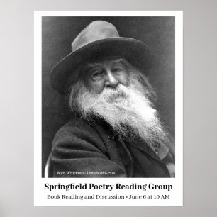 Poetry Reading Event Walt Whitman Anniversary Poster
