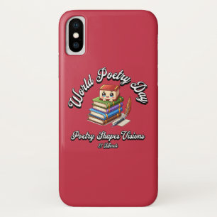 Poetry Shapes Visions. World Poetry Day iPhone X Case