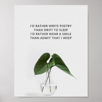 Poetry - Short Poem Poster
