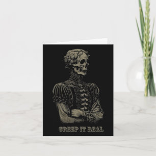 Poetry Skeleton Poet Waiting Arms Folded Funny Hal Card