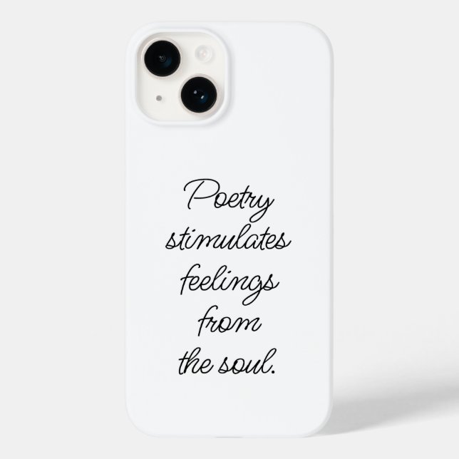 Poetry Stimulates iPhone Case (Back)