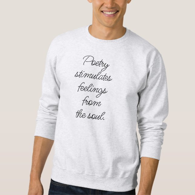 Poetry Stimulates Men's Basic Sweatshirt (Front)