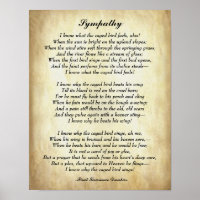 Poetry, Sympathy by Paul Laurence Dunbar Poster