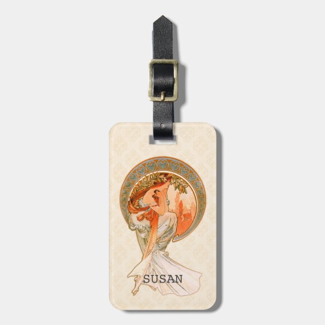 Poetry, Vintage Luggage Tag (Front Vertical)