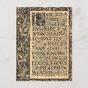 Poets Are - Shelley Postcard