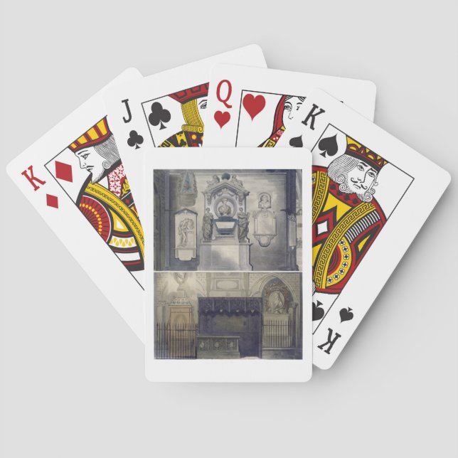 Poets' Corner, plate F from 'Westminster Abbey', e Playing Cards (Back)