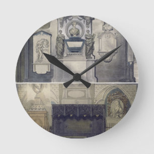 Poets' Corner, plate F from 'Westminster Abbey', e Round Clock
