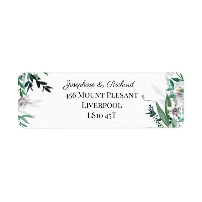 Poets Garden, Return Address Lable (Front)