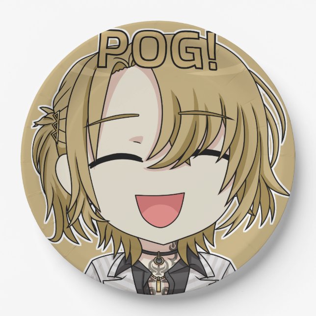 Pog! Chibi Paper Plates - Luca Kaneshiro Fanart (Front)