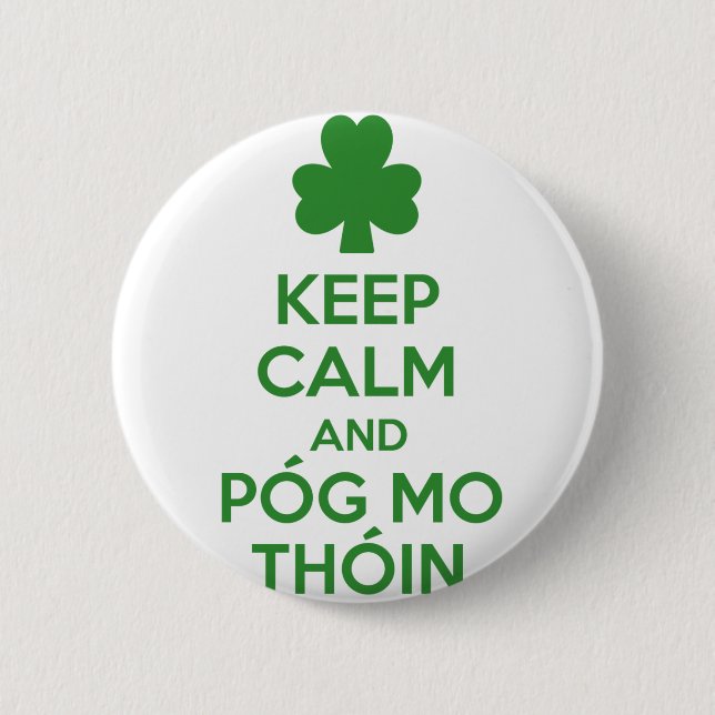 Pog mo thoin 6 cm round badge (Front)